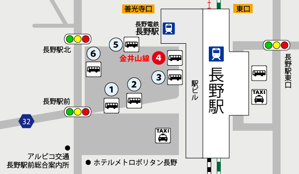 長野駅バスのりば