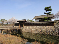 桜の季節の松代城趾(海津城趾)