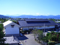 病院から見下ろす真田宝物館