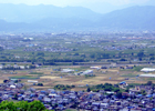 山頂から眺める善光寺平