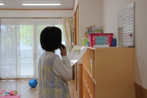 院内保育所にて避難訓練を行いました(5/2)
