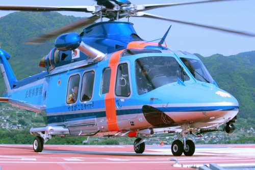 県警ヘリによる離着陸訓練を行いました