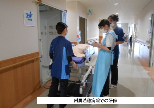 附属若穂病院と地域医療連携課で新人看護師地域ローテーション研修を行いました(11/21～12/20)